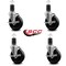 Service Caster 5'' Phenolic Swivel 1-5/8'' Expanding Stem Caster Set with Brake, 4PK SCC-EX20S514-PHR-TLB-158-4 - alternate 2
